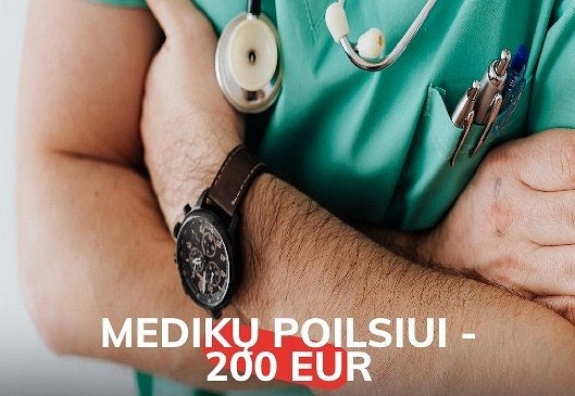 200 eurų valstybės subsidija medikams